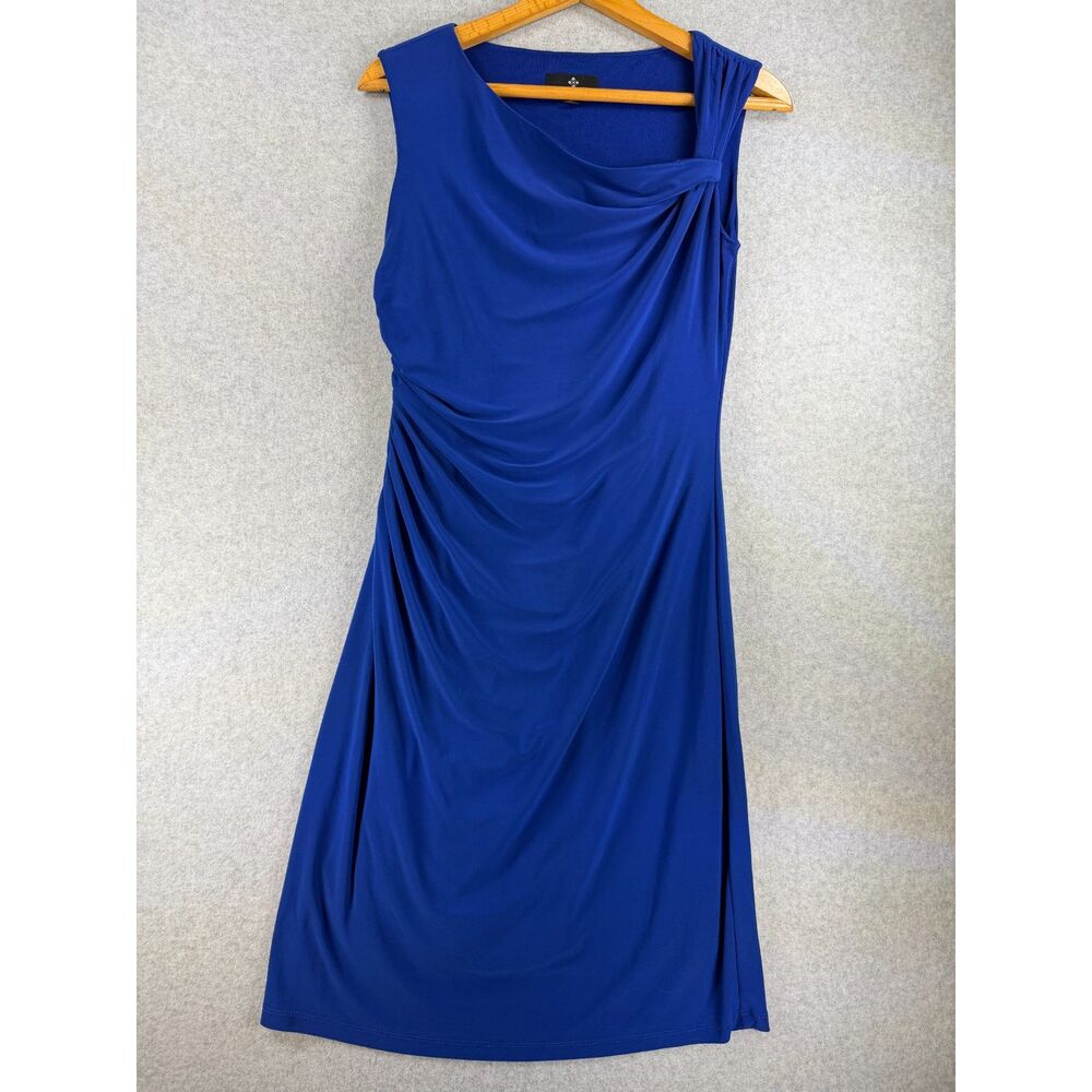 Ronni Nicole Women’s Size 8 Royal Blue Ruched Draped Sleeveless Dress 3564